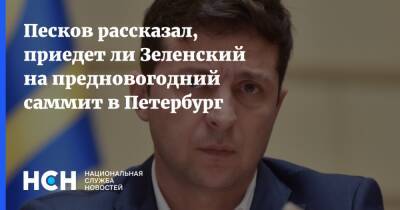 Песков рассказал, приедет ли Зеленский на предновогодний саммит в Петербург
