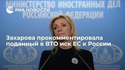 Представитель МИД Захарова об иске ЕС: понятно, как они оценивают глупость своих элит
