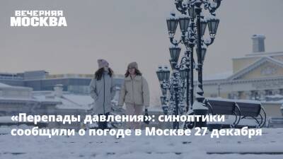 «Перепады давления»: синоптики сообщили о погоде в Москве 27 декабря