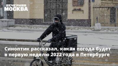 Синоптик рассказал, какая погода будет в первую неделю 2022 года в Петербурге