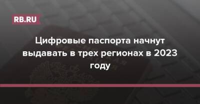 Цифровые паспорта начнут выдавать в трех регионах в 2023 году