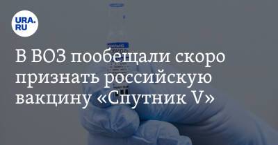 В ВОЗ пообещали скоро признать российскую вакцину «Спутник V»