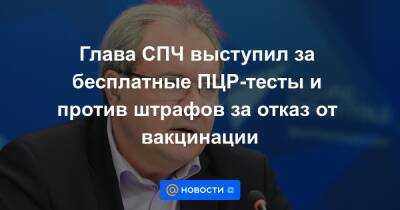 Глава СПЧ выступил за бесплатные ПЦР-тесты и против штрафов за отказ от вакцинации