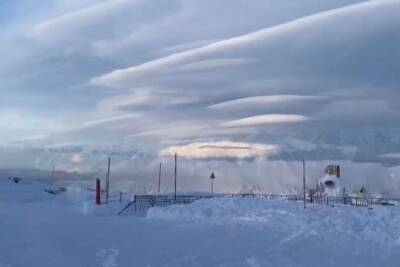 В небе над горнолыжным курортом «Роза Хутор» появились необычные облака