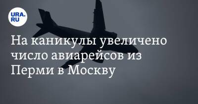 На каникулы увеличено число авиарейсов из Перми в Москву