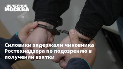 Силовики задержали чиновника Ростехнадзора по подозрению в получении взятки