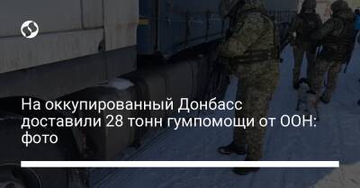 На оккупированный Донбасс доставили 28 тонн гумпомощи от ООН: фото