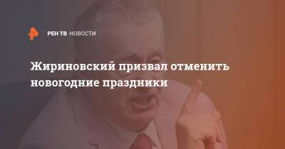 Жириновский призвал отменить новогодние праздники