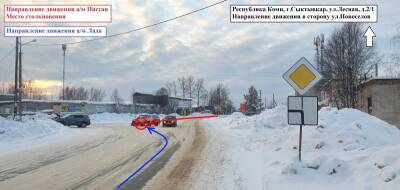 В Эжвинском районе не смогли разъехаться Nissan X-Trail и "Нива" - komiinform.ru - респ. Коми - район Эжвинский