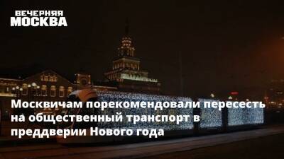 Москвичам порекомендовали пересесть на общественный транспорт в преддверии Нового года