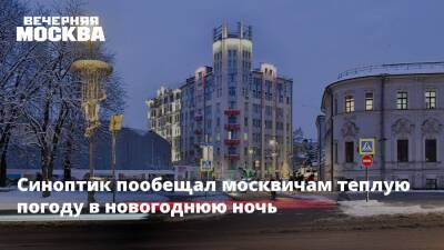 Синоптик пообещал москвичам теплую погоду в новогоднюю ночь