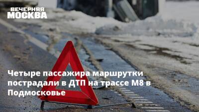 Четыре пассажира маршрутки пострадали в ДТП на трассе М-8 в Подмосковье