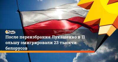 После переизбрания Лукашенко вПольшу эмигрировали 23 тысячи белорусов