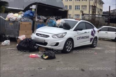 Жители Сочи закидали такси пакетами с мусором