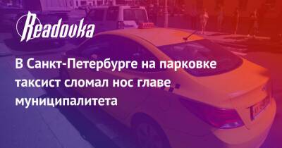 В Санкт-Петербурге на парковке таксист сломал нос главе муниципалитета