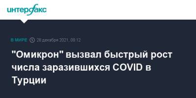 "Омикрон" вызвал быстрый рост числа заразившихся COVID в Турции