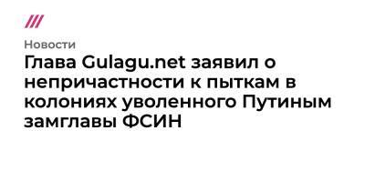 Глава Gulagu.net заявил о непричастности к пыткам в колониях уволенного Путиным замглавы ФСИН