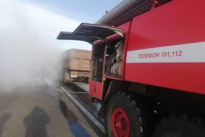 На трассе «Короча - Губкин» в Белгородской области сгорел КамАЗ