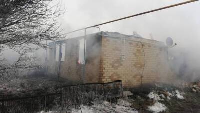 В Кораблинском селе сгорел двухквартирный дом