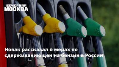 Новак рассказал о мерах правительства для сдерживания цен на бензин
