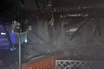 Чайхана сгорела в центре Новосибирска