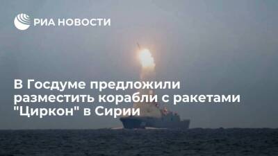Депутат Картаполов: корабли с ракетами "Циркон" можно разместить в сирийском порту Тартус