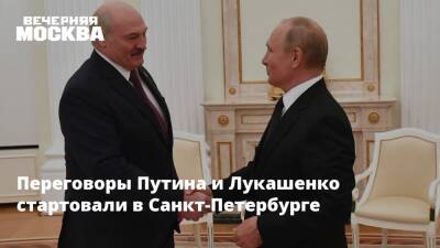 Переговоры Путина и Лукашенко стартовали в Санкт-Петербурге