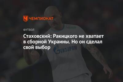 Стаховский: Ракицкого не хватает в сборной Украины. Но он сделал свой выбор