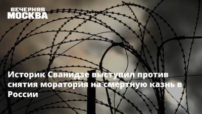 Историк Николай Сванидзе выступил против снятия моратория на смертную казнь в России