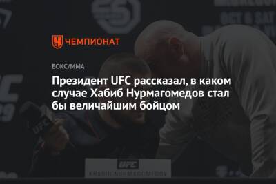 Президент UFC рассказал, в каком случае Хабиб Нурмагомедов стал бы величайшим бойцом