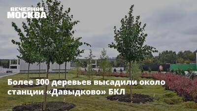Более 300 деревьев высадили около станции «Давыдково» БКЛ