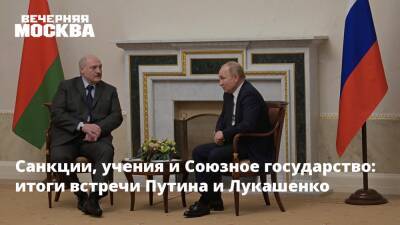 Санкции, учения и Союзное государство: итоги встречи Путина и Лукашенко