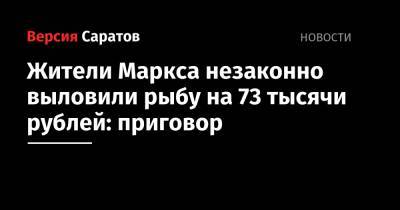 Жители Маркса незаконно выловили рыбу на 73 тысячи рублей: приговор