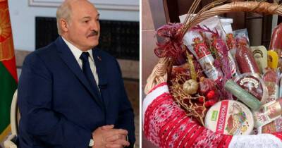 Лукашенко привез в подарок Путину корзину с белорусскими продуктами