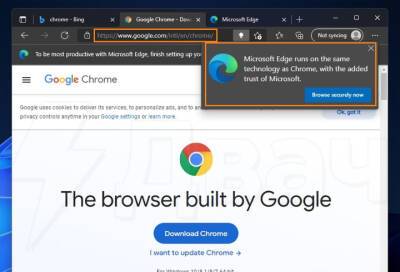 Windows настырно мешает пользователям установить Google Chrome