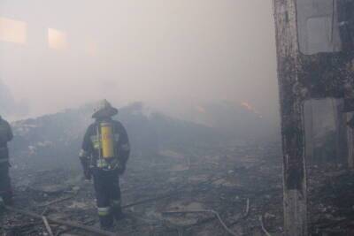 В Пушкине три часа тушили пожар повышенной сложности на 300 кв метров