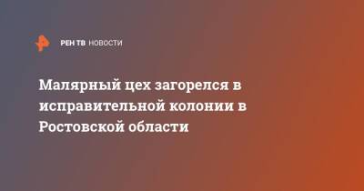 Малярный цех загорелся в исправительной колонии в Ростовской области