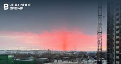 В Челнах сняли на видео необычное природное явление — световой столб