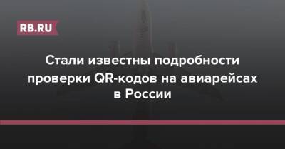 Стали известны подробности проверки QR-кодов на авиарейсах в России