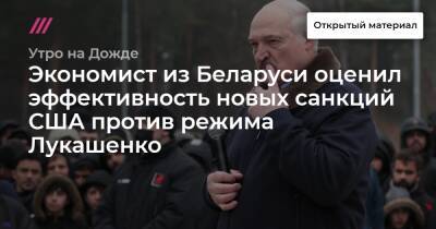 Экономист из Беларуси оценил эффективность новых санкций США против режима Лукашенко