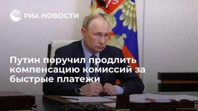 Путин поручил продлить компенсацию комиссий за быстрые платежи малому бизнесу
