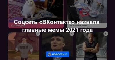 Соцсеть «ВКонтакте» назвала главные мемы 2021 года