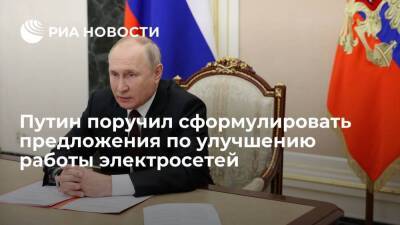 Президент Путин поручил сформулировать предложения по улучшению работы электросетей