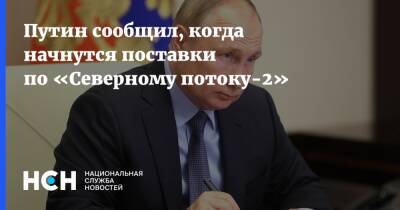 Путин сообщил, когда начнутся поставки по «Северному потоку-2»