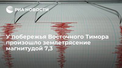 У побережья Восточного Тимора произошло землетрясение магнитудой 7,3 балла