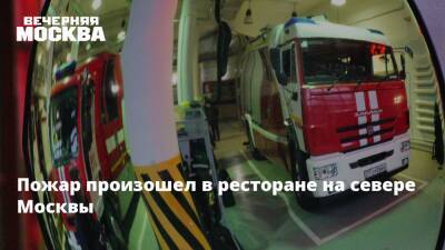 Пожар произошел в ресторане на севере Москвы