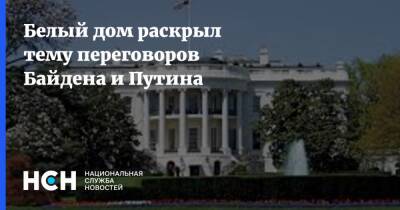 Белый дом раскрыл тему переговоров Байдена и Путина