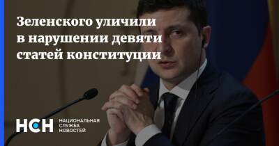 Зеленского уличили в нарушении девяти статей конституции