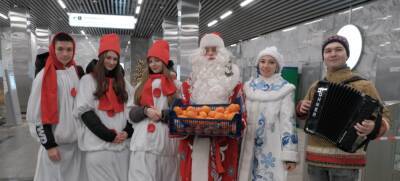 На станциях МЦД в Красногорске провели новогоднюю акцию
