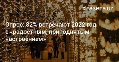 Опрос: 82% встречают 2022 год с «радостным, приподнятым настроением»